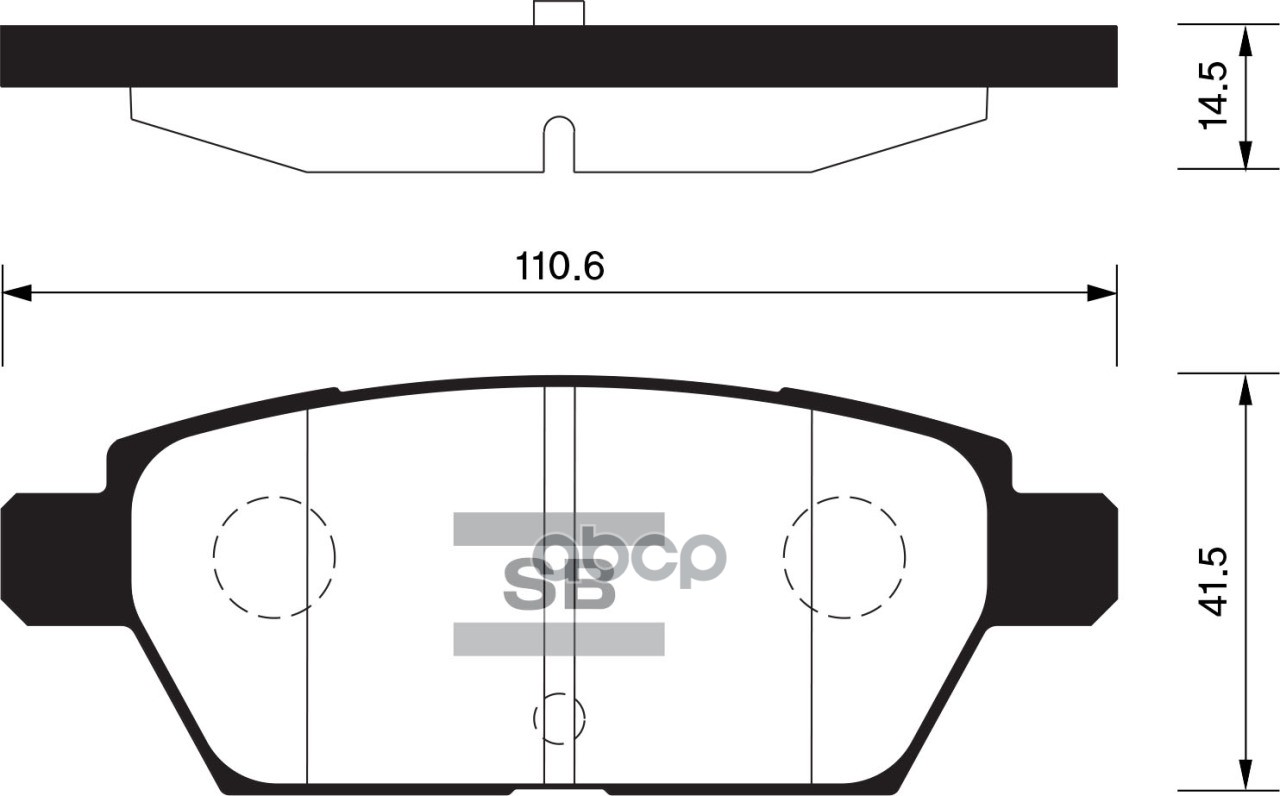 Колодки задние SANGSIN BRAKE SP1476